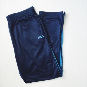 Fila Navy and lt blue track pants/joggers XL